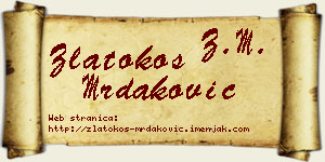 Zlatokos Mrdaković vizit kartica